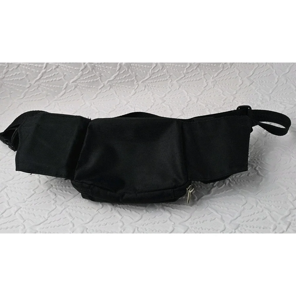 Eastport Fanny Pack 90s Hip Waist‎ Bag 6 Pockets Black Hiking Travel Vintage